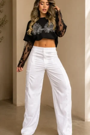 Pantalón Blanco Mujer